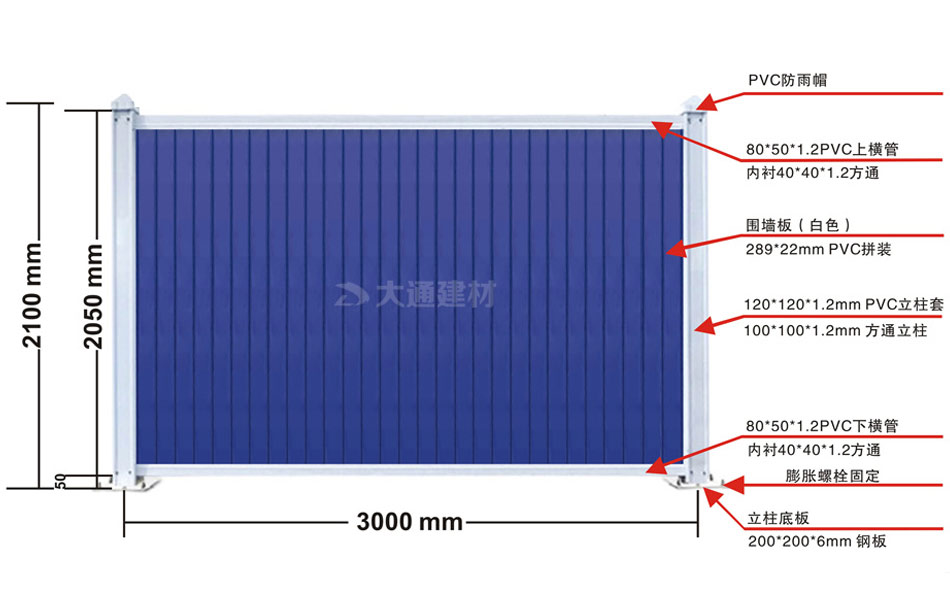 藍色PVC圍擋 工程PVC圍擋廠家批發